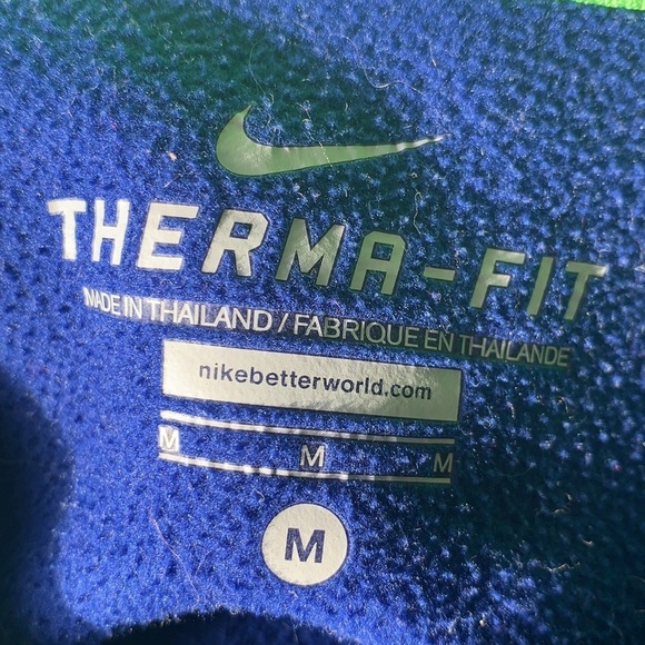 Nike Therma Fit Royal Blue Hooded Pullover Top - Picture 12 of 14
